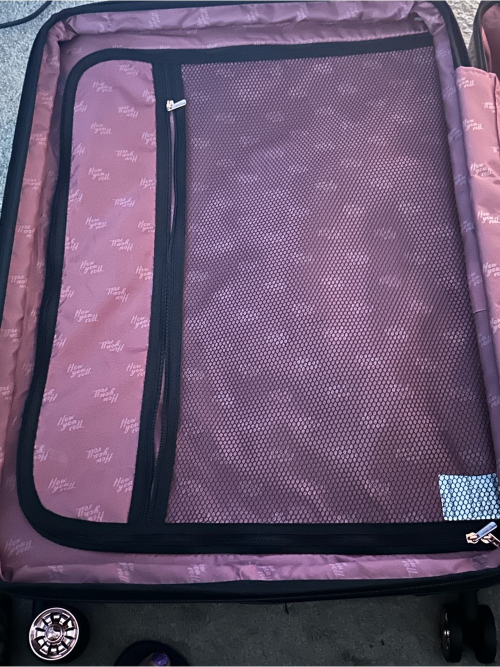 Light Purple Mesh Divider Packing Organizer - Unbranded